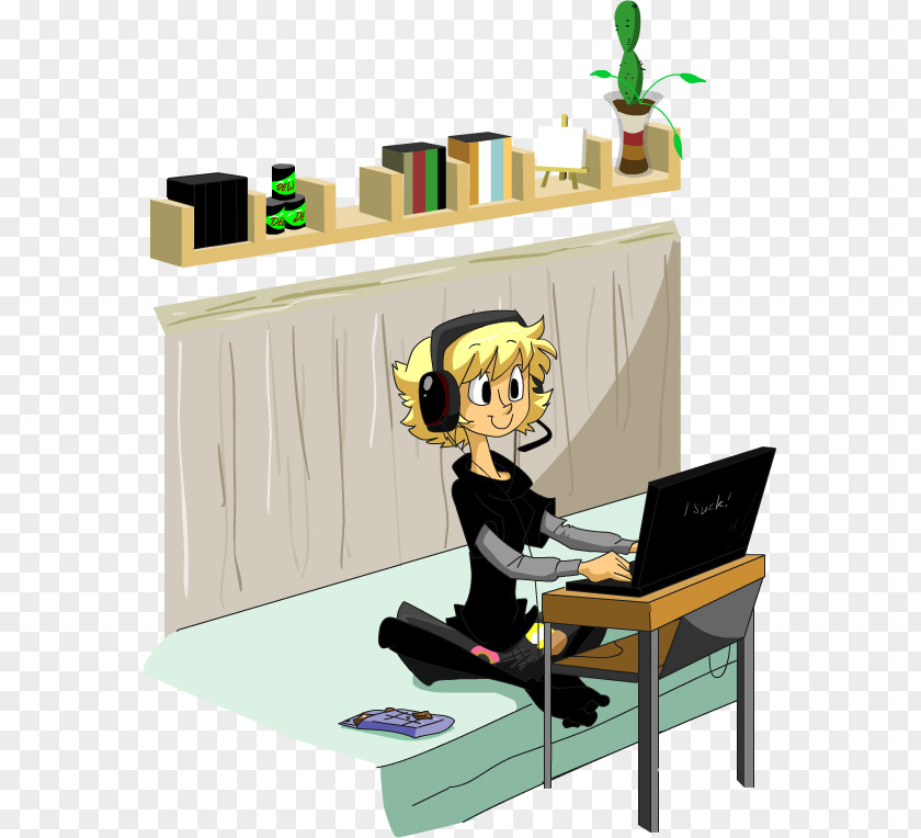 Technology Desk Human Behavior Cartoon PNG