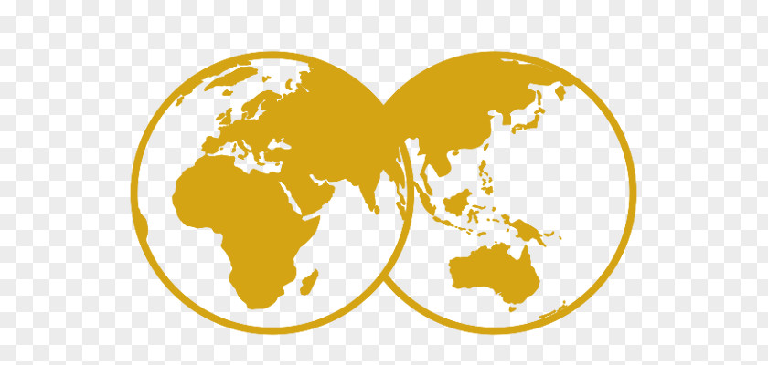 Yellow Globe World Map Prussia PNG