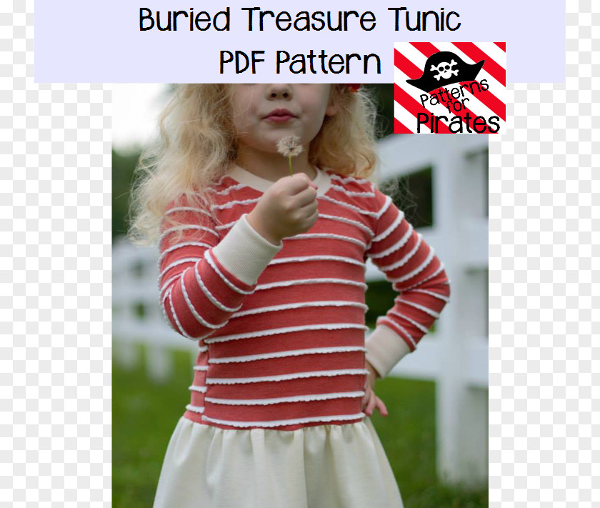 Buried Treasure T-shirt Sleeve Tunic Ruffle Pattern PNG