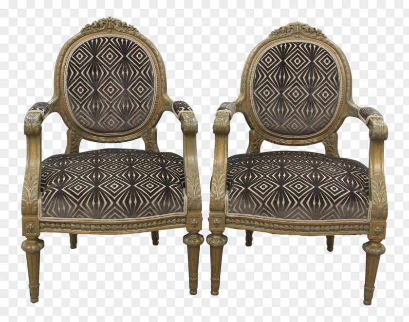 Chair Louis XVI Style Bergère Furniture Fauteuil PNG