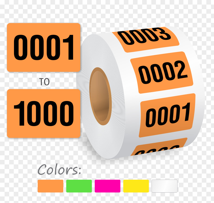 Consecutive Adhesive Label Paper Tape Color PNG