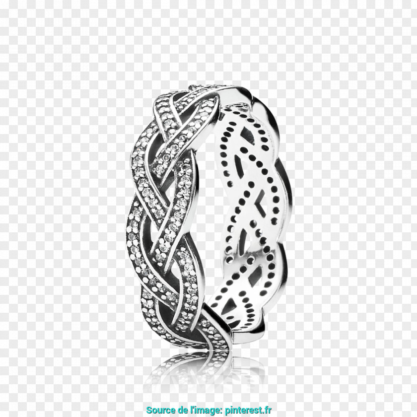 Ring Pandora Cubic Zirconia Wedding Silver PNG
