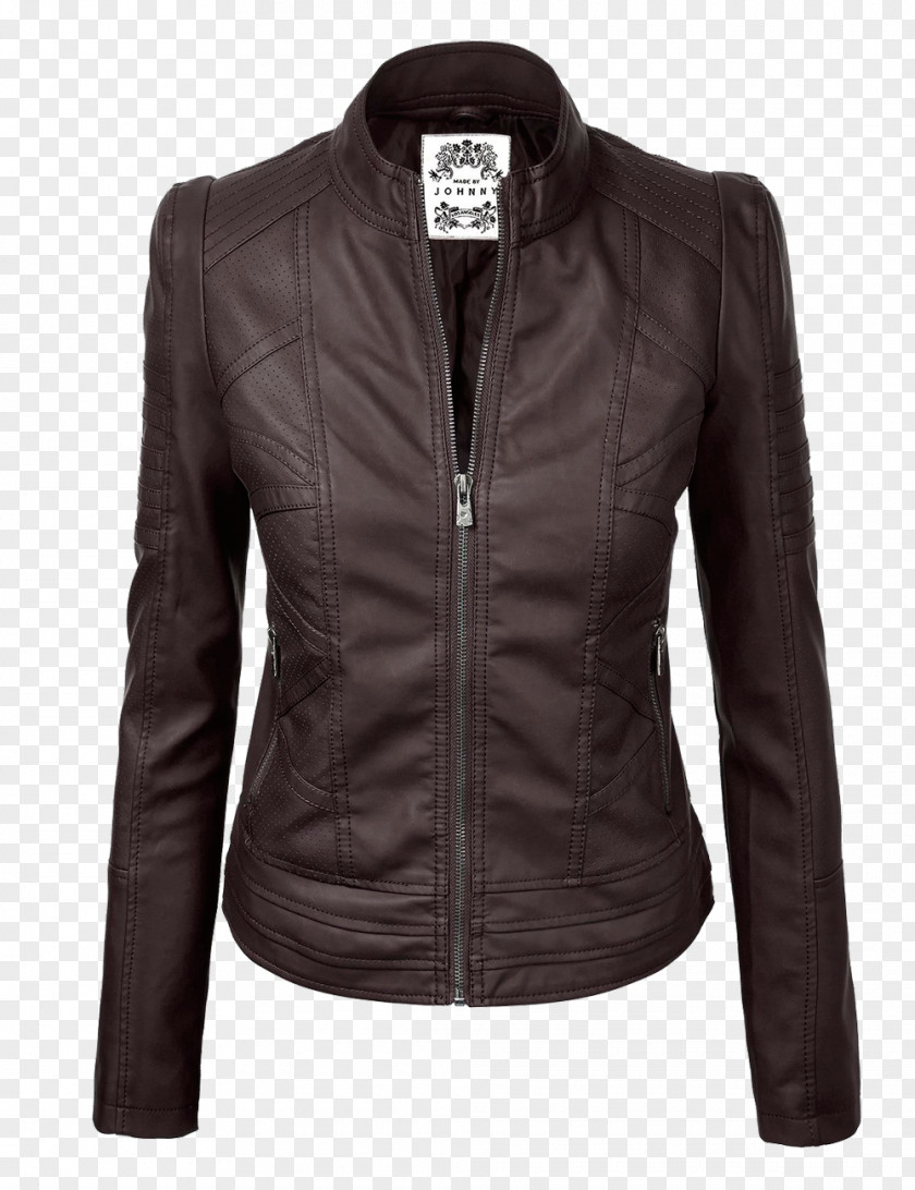 Women Jacket Leather T-shirt Coat PNG