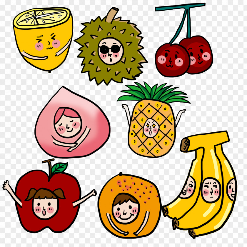 Cute Cartoon Fruit PNG