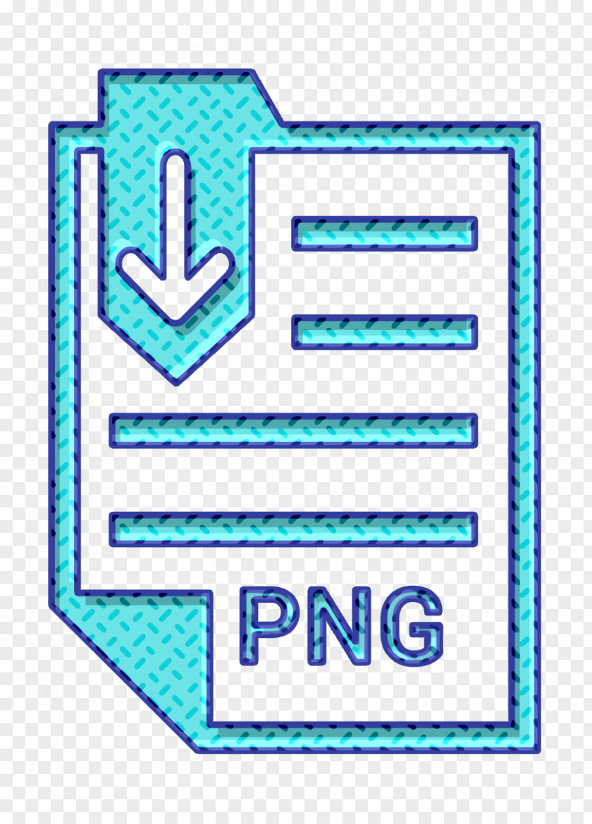 Electric Blue Turquoise Document Icon Extension File PNG