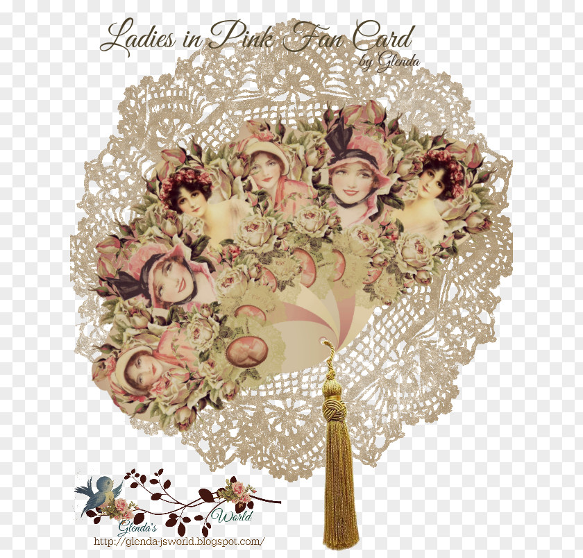 Fan Floral Design Paper Hand Jewellery PNG