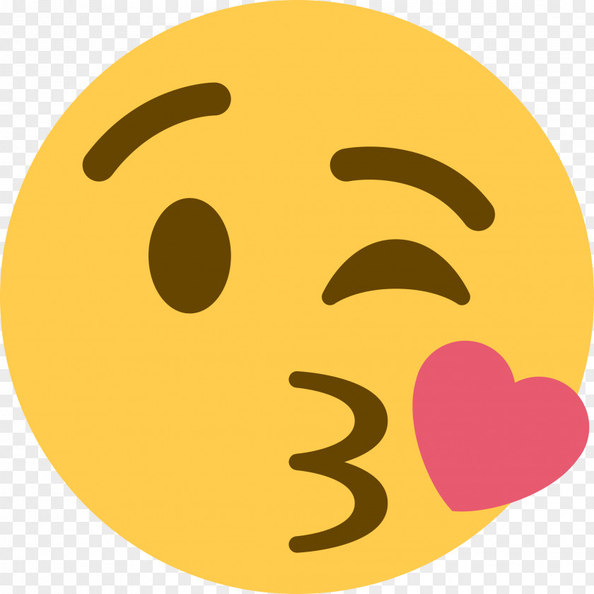 Kiss Emoji Love Sticker Wink PNG
