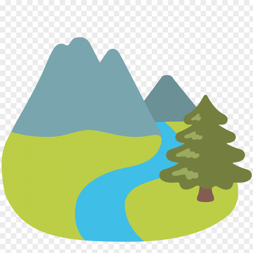 Blue Mountain Emoji Evergreen Noto Fonts Text Messaging PNG