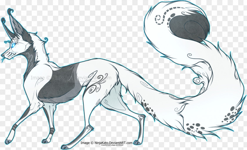 Digital Markings Drawing Dog Kitsune Art Sketch PNG