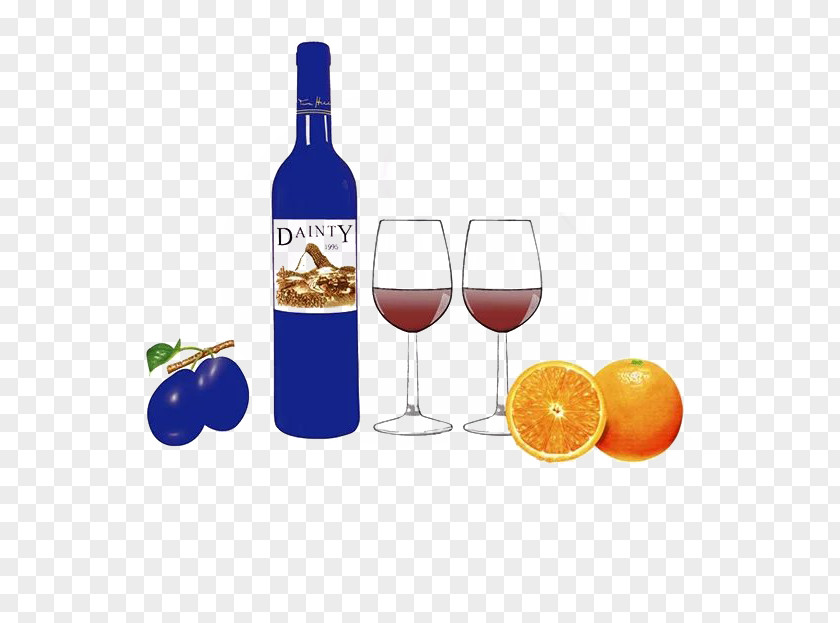 Plum Wine And Orange Juice Dessert White Liqueur PNG