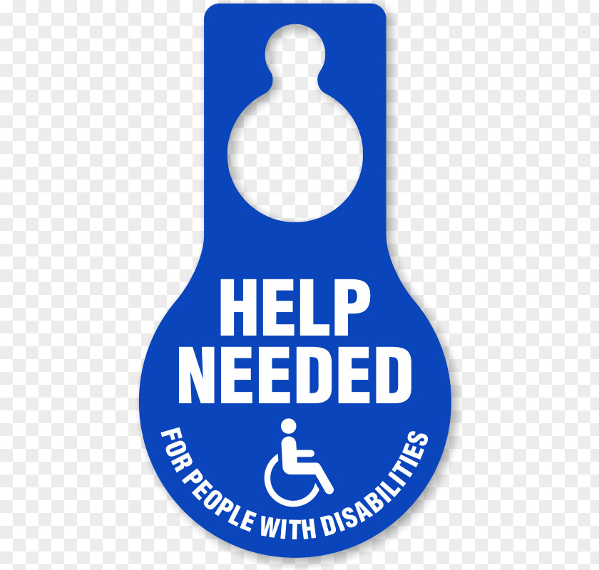 Disabled Person Door Hanger Advertising Handle Meeting PNG