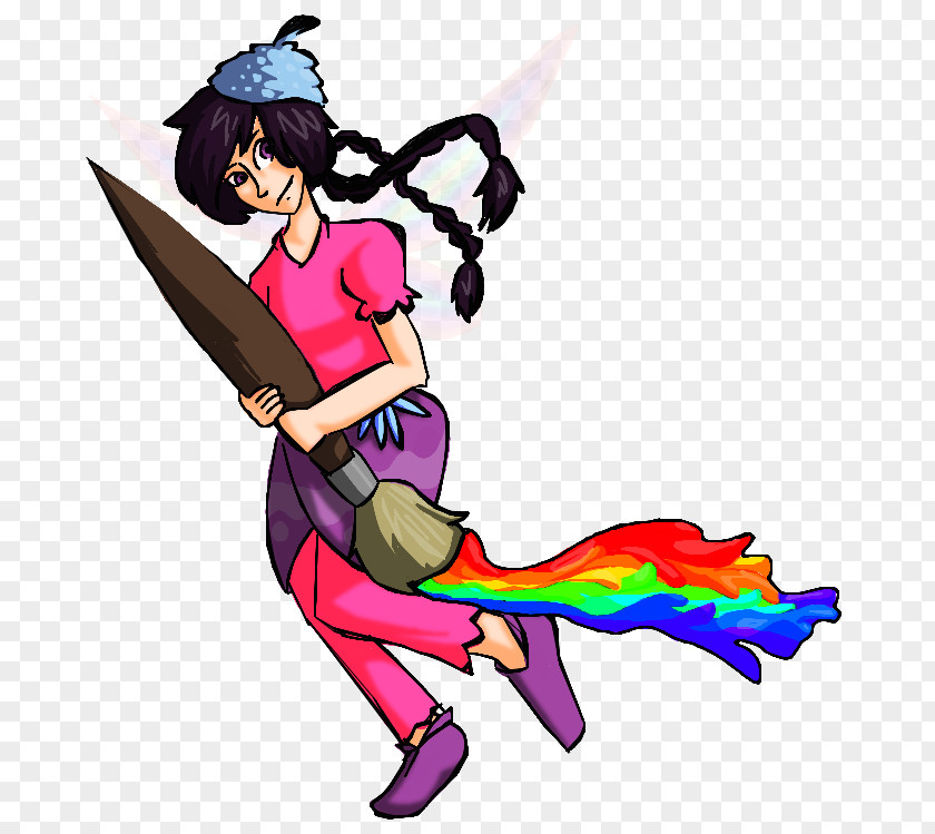 Hand Painted Rainbow Cartoon Legendary Creature Clip Art PNG