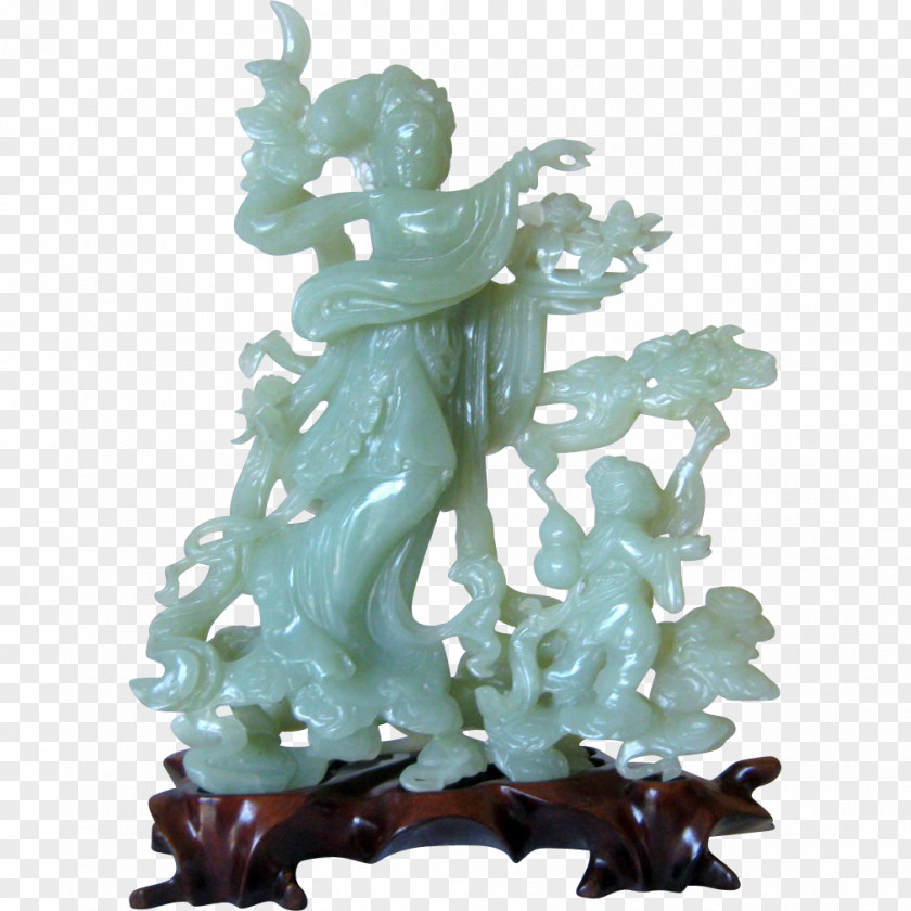 Guanyin Buddha Chinese Jade Sculpture China Statue PNG