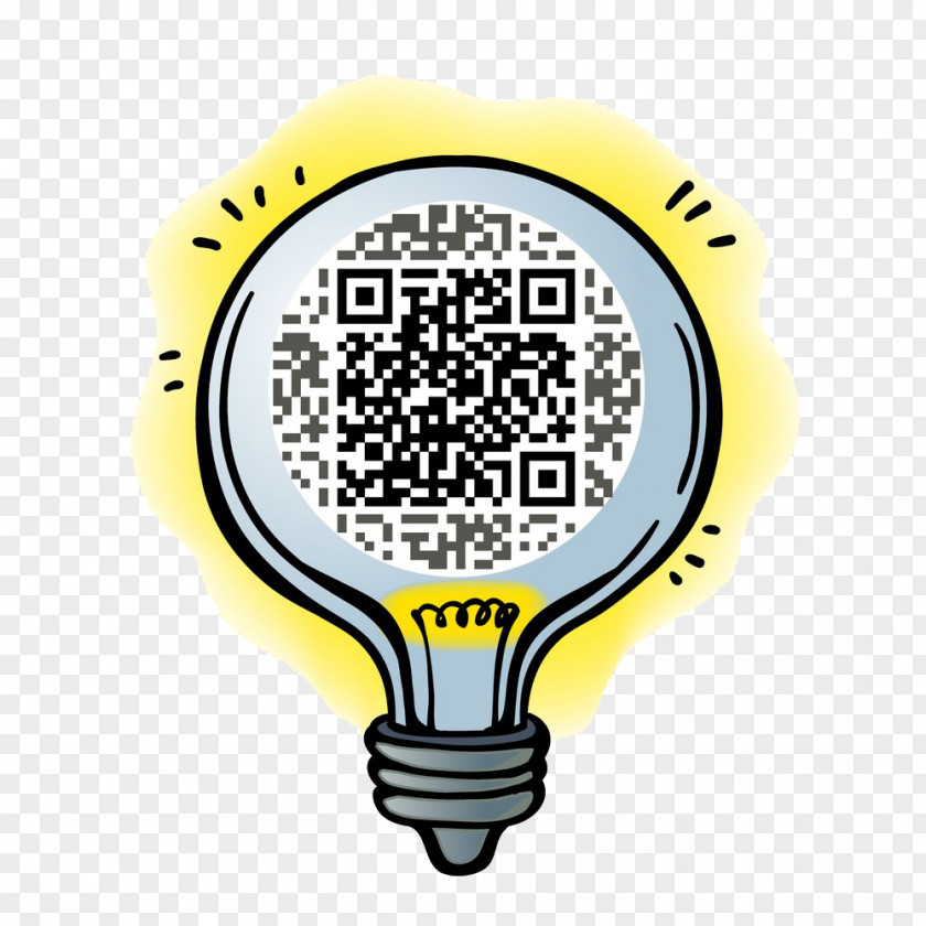 Two-dimensional Code Lamp Shape 2D-Code QR Information WeChat PNG