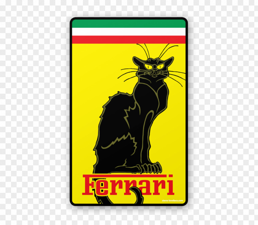 Ferrari ROGO Cat Tournée Du Chat Noir France Le Poster PNG