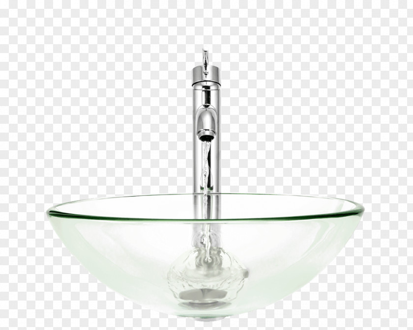 Crystal Glass Bowl Sink Plumbing Fixtures Tap PNG