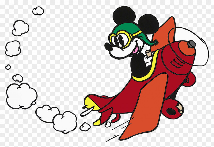 Free Mickey Mouse Clipart Minnie Airplane Flight PNG
