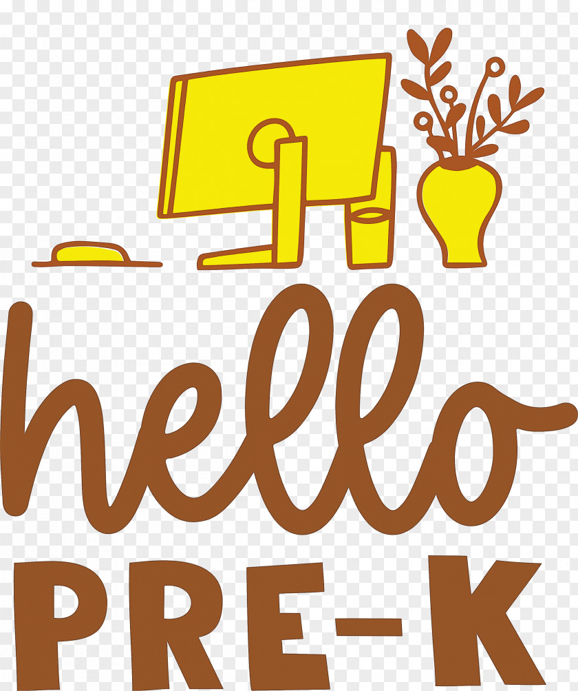 HELLO PRE K Back To School Education PNG