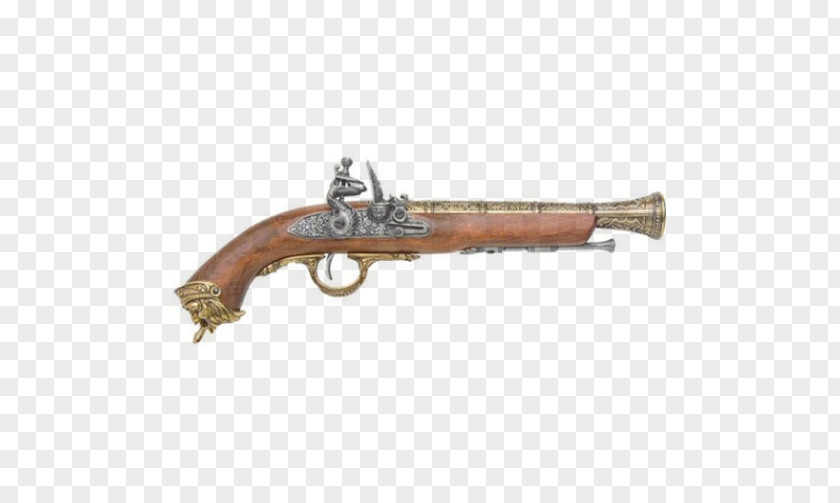 18th Century Artillery Flintlock Blunderbuss Pistol Firearm PNG