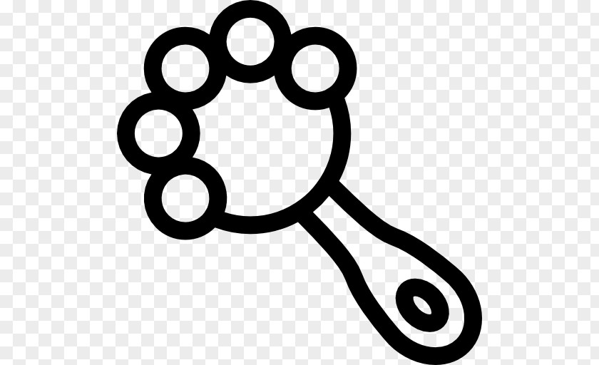 Black And White Symbol Baby Rattle PNG