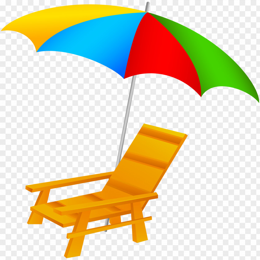 Umbrella Beach Chair Clip Art PNG