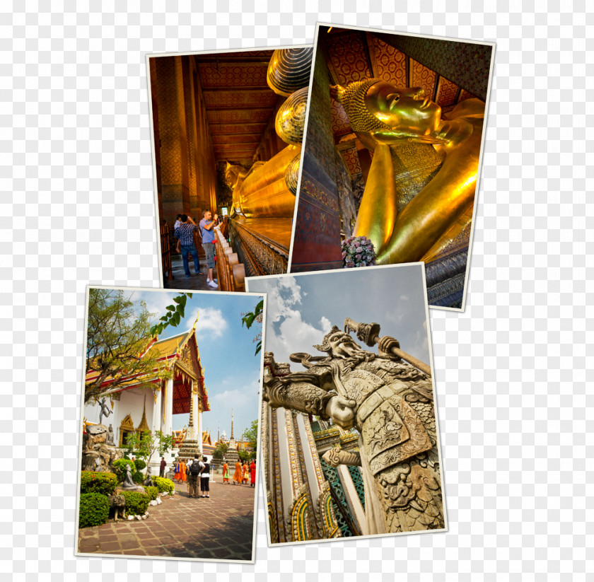 Wat Pho Stock Photography Poster Collage PNG