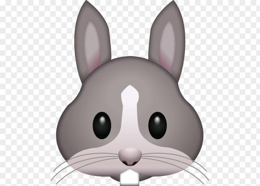 Gray Rabbit Emoji IPhone Text Messaging Sticker PNG
