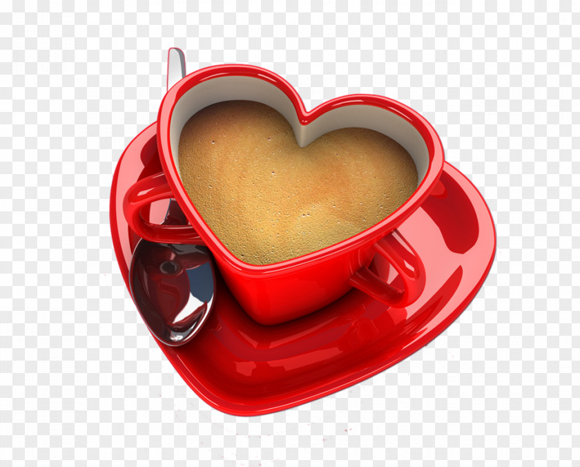 Love Coffee Cup Tea Heart Saucer PNG
