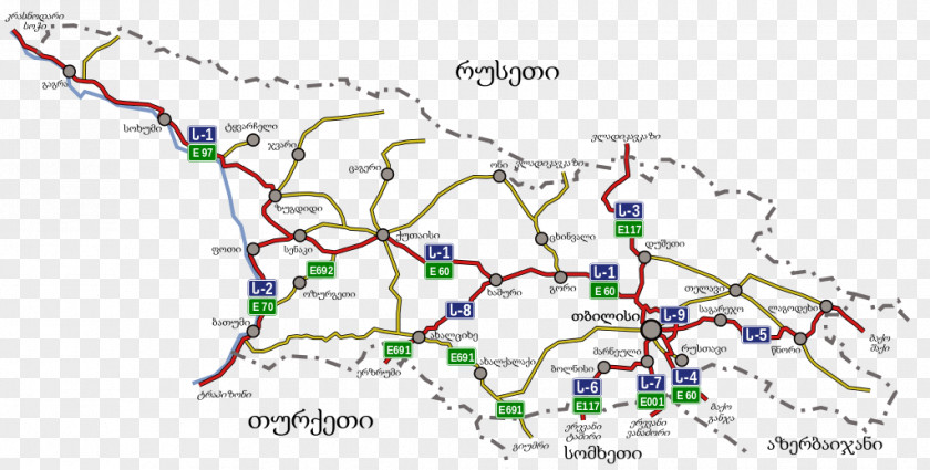 Road Georgian Map Administrative Territorial Entity Of Georgia PNG