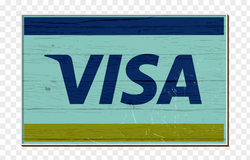 Signage Electric Blue Visa Icon PNG