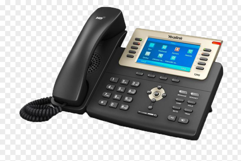 Yealink SIP-T29G Gigabit VoIP Phone Session Initiation Protocol Telephone Power Over Ethernet PNG