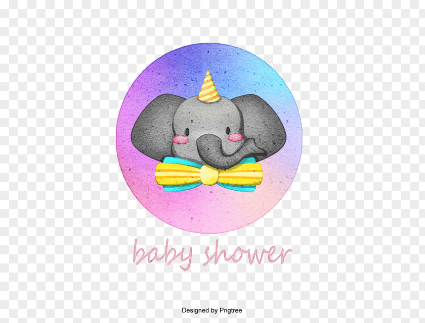 Baby Shower Elephant Greeting & Note Cards Clip Art Vector Graphics Image Cartoon PNG