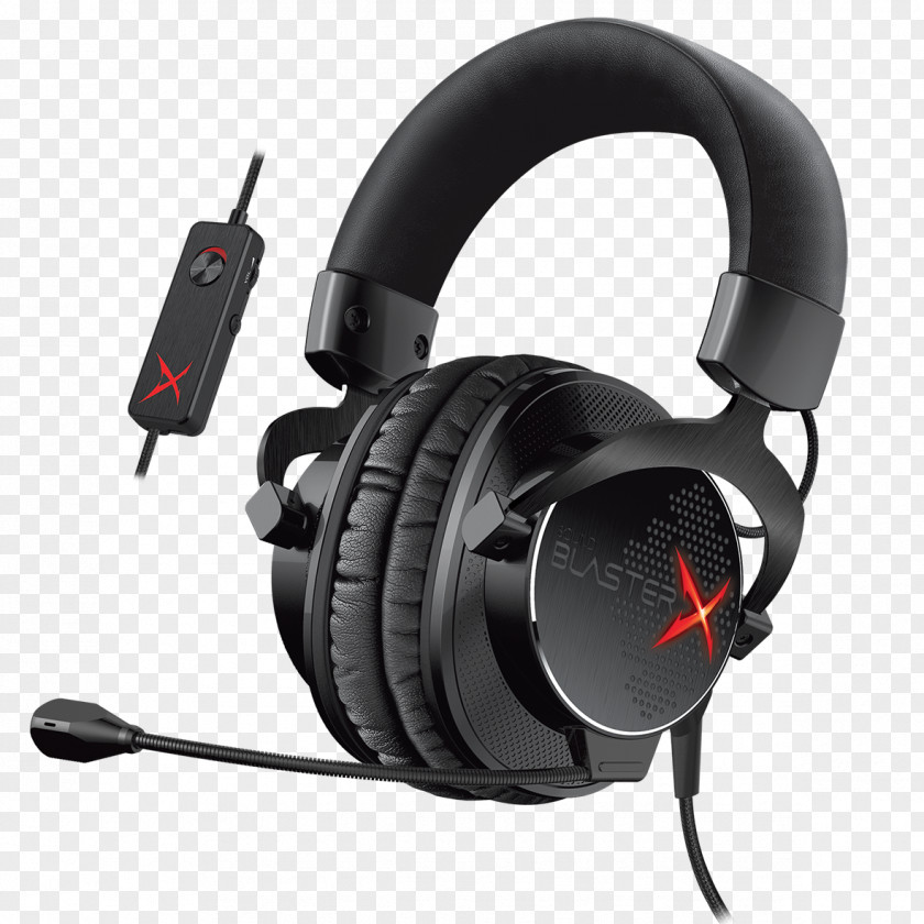 Headphones Creative Technology Sound BlasterX H7 Gaming 7.1 Headset Für PC, MAC, Android, IOS, PS4, XBOX ONE Labs Audio PNG