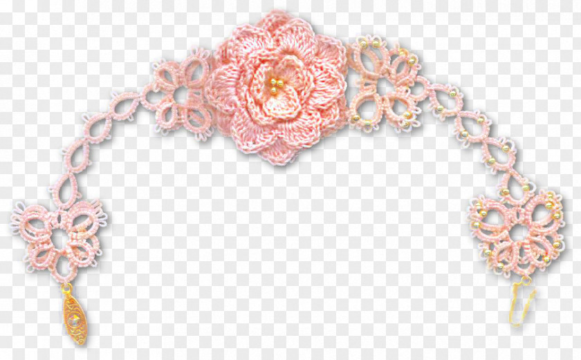 Jewellery Tatting Crochet Picot Bracelet Pattern PNG