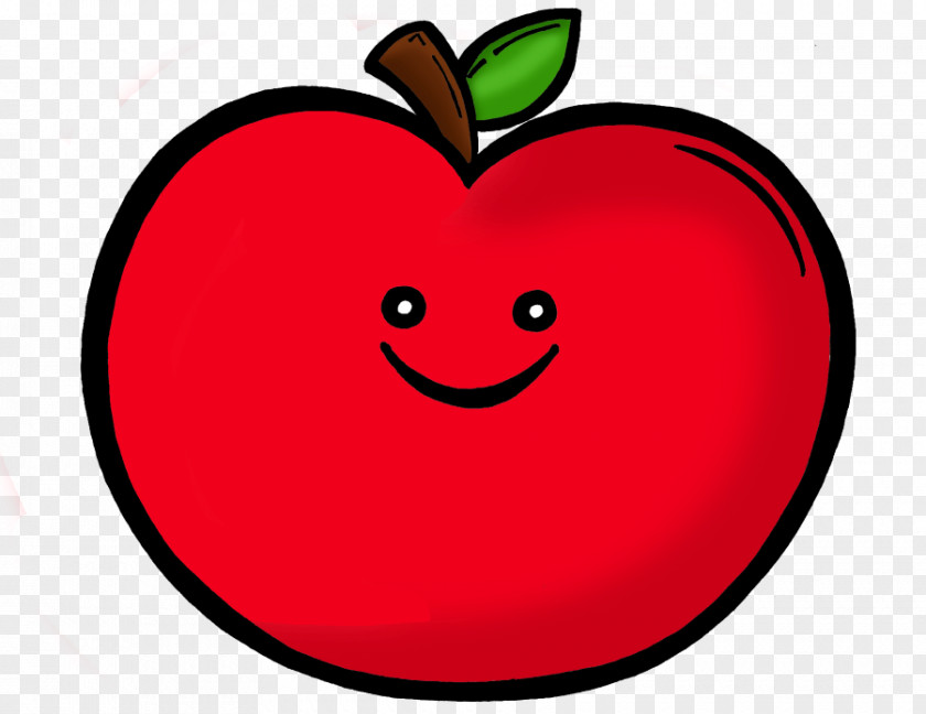 Smiley Apple Heart Clip Art PNG