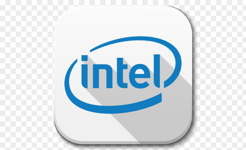 Apps Intel Blue Area Text Brand PNG