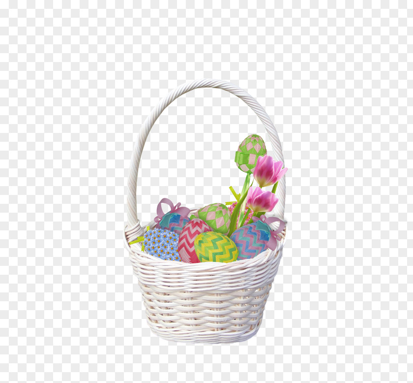 Easter Basket Gift Wicker Storage PNG