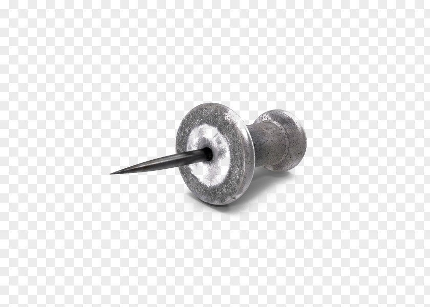 Silver Metal Pushpin Drawing Pin PNG