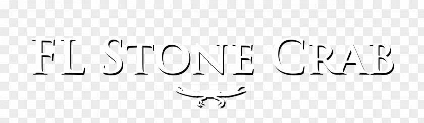 Florida Stone Crab Logo Brand Line White PNG