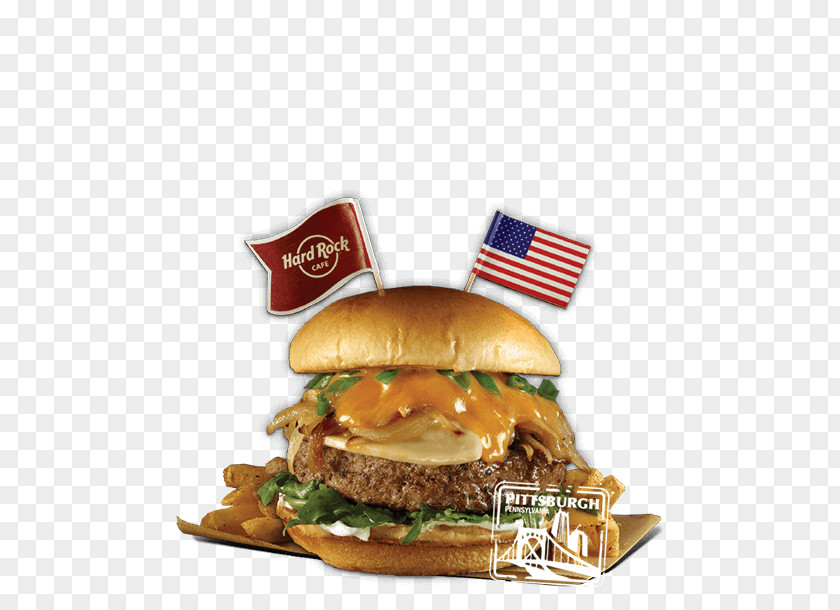 Hard Rock Pittsburgh Cheeseburger Buffalo Burger Hamburger Veggie Slider PNG