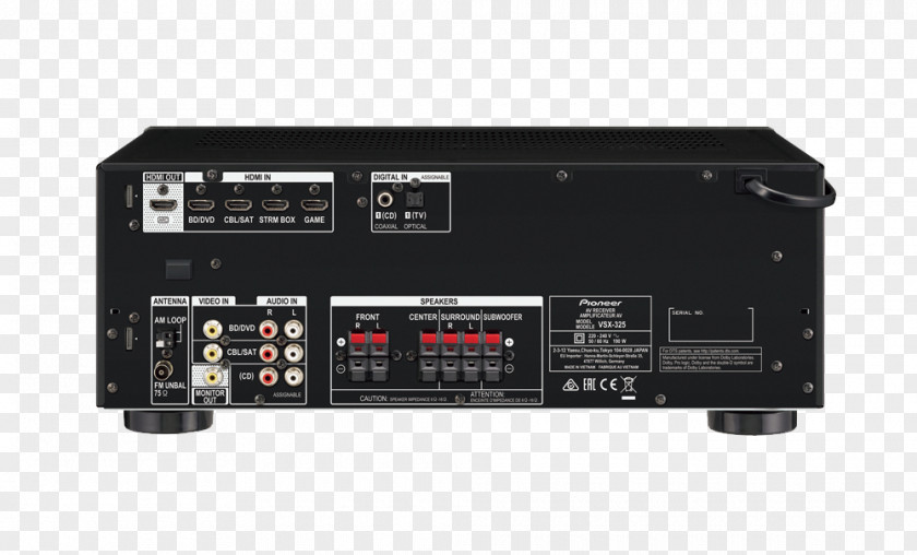 Home Theater System Systems AV Receiver Pioneer HTP-074 Set 5.1 Surround Sound Audio PNG