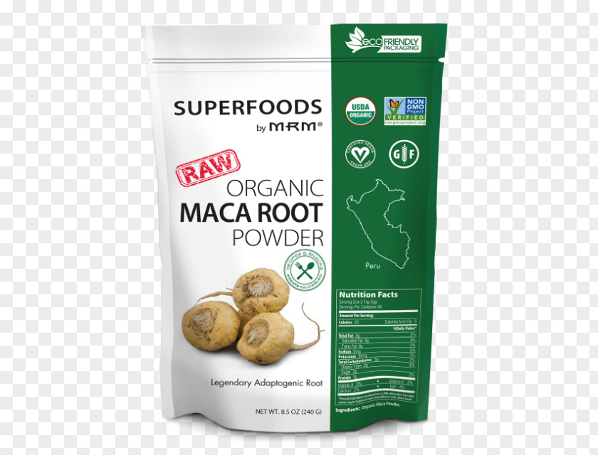 Maca Root Drumstick Tree Dietary Supplement Organic Food Powder The Non-GMO Project PNG