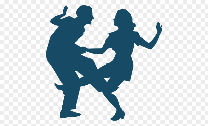 Silhouette Dance Swing Lindy Hop PNG