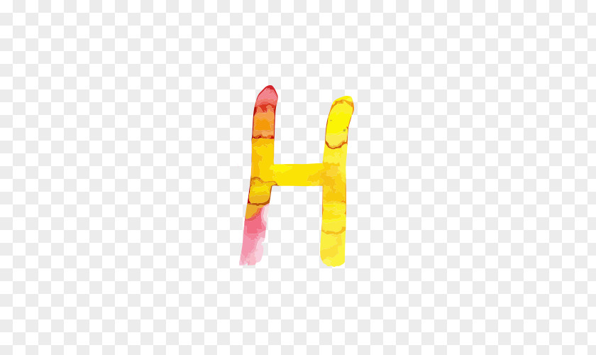Yellow Letter H PNG