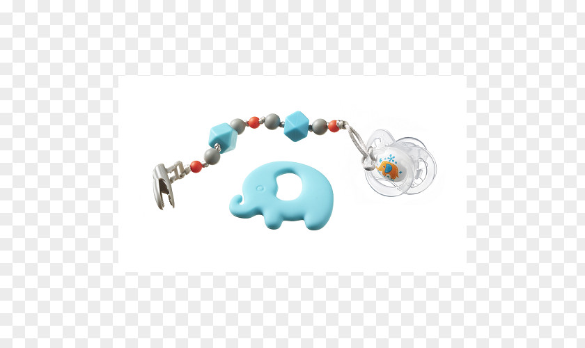 Elephant Flow Pacifier Plastic Silicone Body Jewellery Turquoise PNG