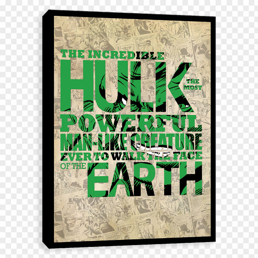 Hulk Marvel Typography Printing Genius Font PNG