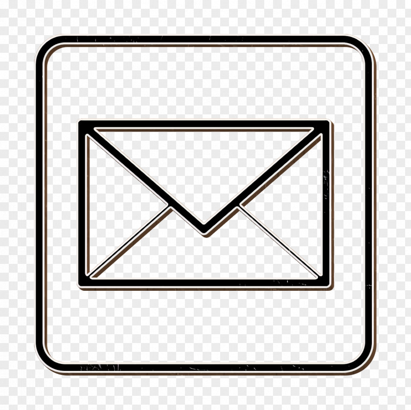 Line Art Triangle Mail Icon PNG