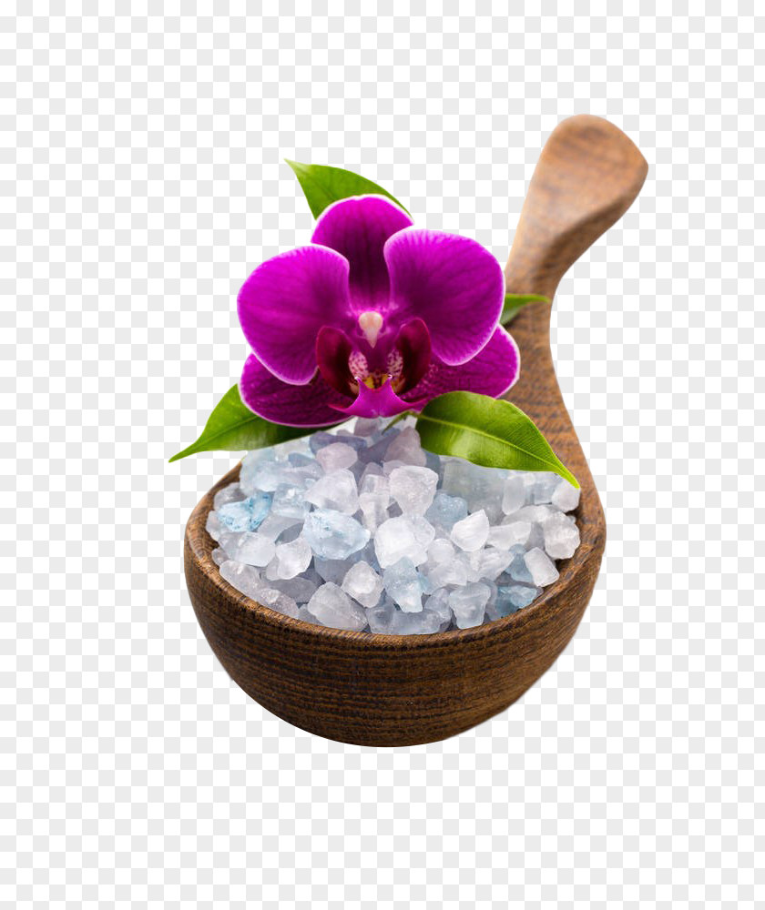 Wooden Spoon In The Health Of Coarse Salt Download PNG