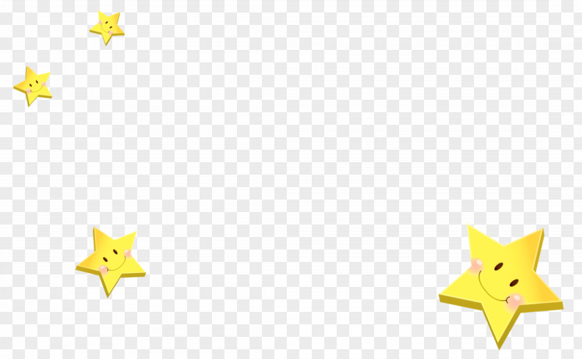 Yellow Cartoon Stars Floating Material Angle Star Pattern PNG