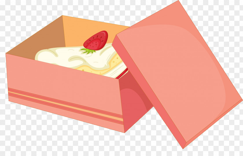Cake On The Box Illustration PNG